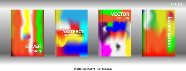 Gradient mesh abstract background. Blurred bright colors mesh background. Trendy creative vector. Intense blank Holographic spectrum gradient for cover - Vector 