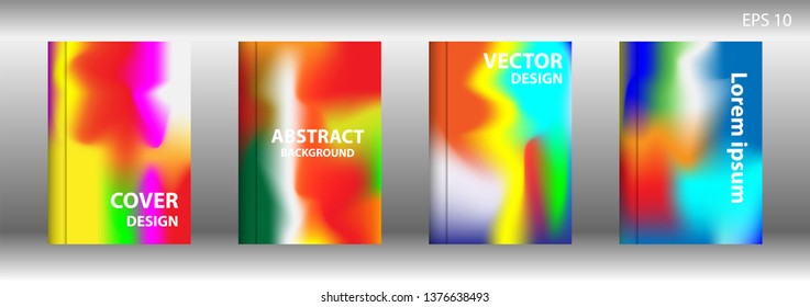 Gradient mesh abstract background. Blurred bright colors mesh background. Trendy creative vector. Intense blank Holographic spectrum gradient for cover - Vector 