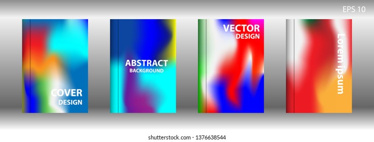 Gradient mesh abstract background. Blurred bright colors mesh background. Trendy creative vector. Intense blank Holographic spectrum gradient for cover - Vector 