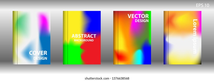 Gradient mesh abstract background. Blurred bright colors mesh background. Trendy creative vector. Intense blank Holographic spectrum gradient for cover - Vector 