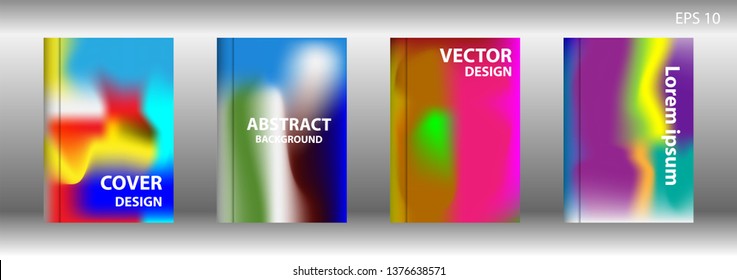 Gradient mesh abstract background. Blurred bright colors mesh background. Trendy creative vector. Intense blank Holographic spectrum gradient for cover - Vector 