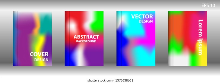 Gradient mesh abstract background. Blurred bright colors mesh background. Trendy creative vector. Intense blank Holographic spectrum gradient for cover - Vector 