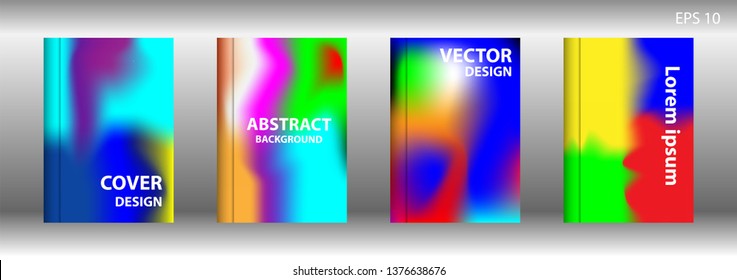 Gradient mesh abstract background. Blurred bright colors mesh background. Trendy creative vector. Intense blank Holographic spectrum gradient for cover - Vector 