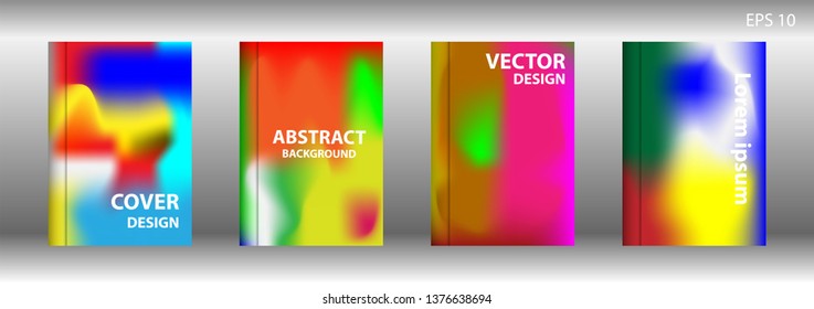 Gradient mesh abstract background. Blurred bright colors mesh background. Trendy creative vector. Intense blank Holographic spectrum gradient for cover - Vector 