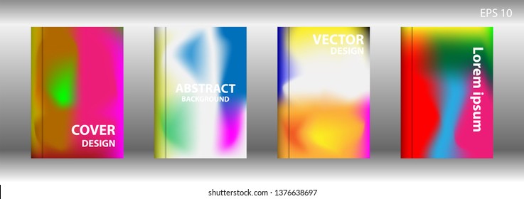 Gradient mesh abstract background. Blurred bright colors mesh background. Trendy creative vector. Intense blank Holographic spectrum gradient for cover - Vector 