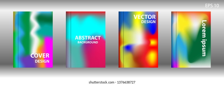 Gradient mesh abstract background. Blurred bright colors mesh background. Trendy creative vector. Intense blank Holographic spectrum gradient for cover - Vector 