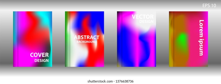 Gradient mesh abstract background. Blurred bright colors mesh background. Trendy creative vector. Intense blank Holographic spectrum gradient for cover - Vector 
