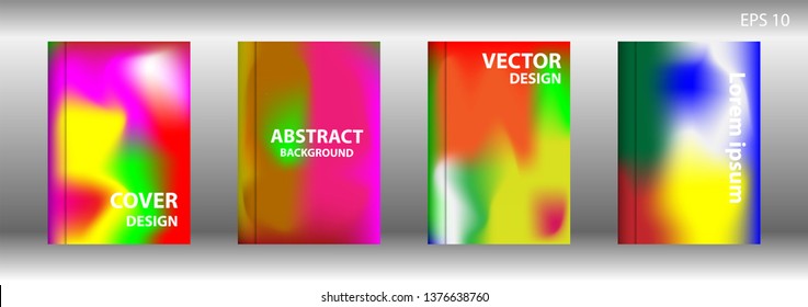 Gradient mesh abstract background. Blurred bright colors mesh background. Trendy creative vector. Intense blank Holographic spectrum gradient for cover - Vector 