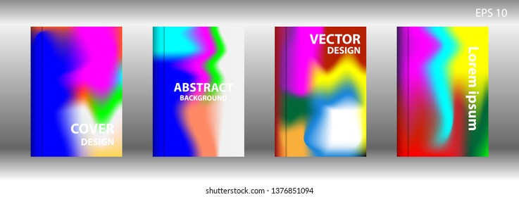 Gradient mesh abstract background. Blurred bright colors mesh background. Trendy creative vector. Intense blank Holographic spectrum gradient for cover - Vector 