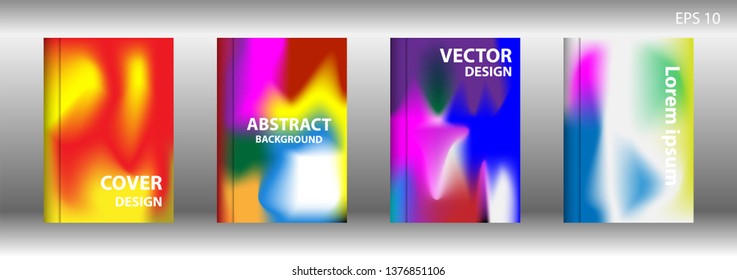 Gradient mesh abstract background. Blurred bright colors mesh background. Trendy creative vector. Intense blank Holographic spectrum gradient for cover - Vector 