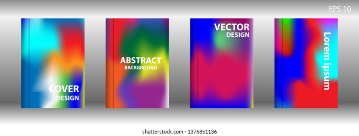 Gradient mesh abstract background. Blurred bright colors mesh background. Trendy creative vector. Intense blank Holographic spectrum gradient for cover - Vector 