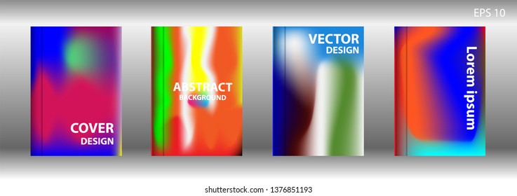 Gradient mesh abstract background. Blurred bright colors mesh background. Trendy creative vector. Intense blank Holographic spectrum gradient for cover - Vector 