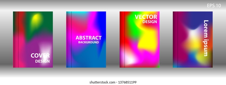 Gradient mesh abstract background. Blurred bright colors mesh background. Trendy creative vector. Intense blank Holographic spectrum gradient for cover - Vector 