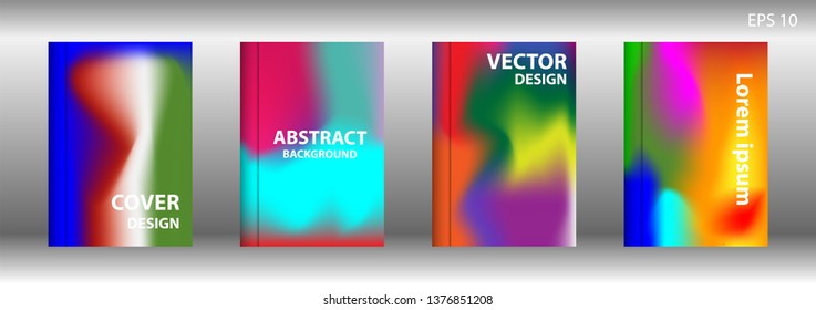 Gradient mesh abstract background. Blurred bright colors mesh background. Trendy creative vector. Intense blank Holographic spectrum gradient for cover - Vector 