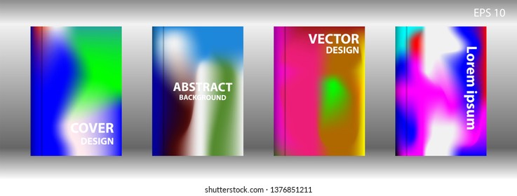 Gradient mesh abstract background. Blurred bright colors mesh background. Trendy creative vector. Intense blank Holographic spectrum gradient for cover - Vector 