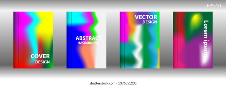 Gradient mesh abstract background. Blurred bright colors mesh background. Trendy creative vector. Intense blank Holographic spectrum gradient for cover - Vector 