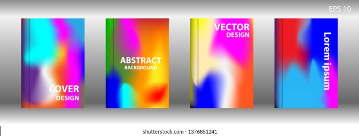 Gradient mesh abstract background. Blurred bright colors mesh background. Trendy creative vector. Intense blank Holographic spectrum gradient for cover - Vector 