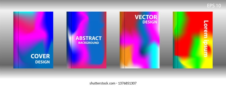 Gradient mesh abstract background. Blurred bright colors mesh background. Trendy creative vector. Intense blank Holographic spectrum gradient for cover - Vector 