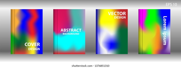 Gradient mesh abstract background. Blurred bright colors mesh background. Trendy creative vector. Intense blank Holographic spectrum gradient for cover - Vector 