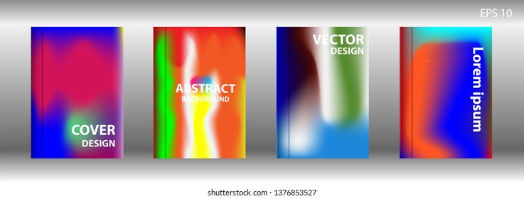 Gradient mesh abstract background. Blurred bright colors mesh background. Trendy creative vector. Intense blank Holographic spectrum gradient for cover - Vector 