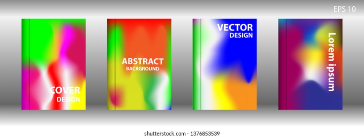 Gradient mesh abstract background. Blurred bright colors mesh background. Trendy creative vector. Intense blank Holographic spectrum gradient for cover - Vector 