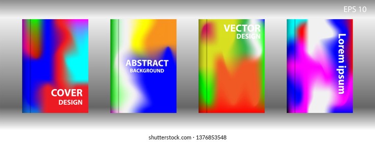 Gradient mesh abstract background. Blurred bright colors mesh background. Trendy creative vector. Intense blank Holographic spectrum gradient for cover - Vector 
