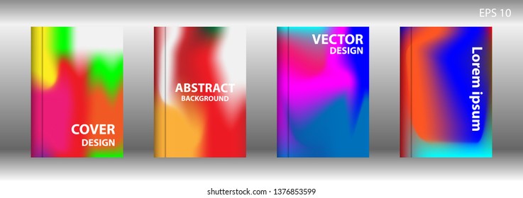 Gradient mesh abstract background. Blurred bright colors mesh background. Trendy creative vector. Intense blank Holographic spectrum gradient for cover - Vector 