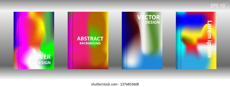 Gradient mesh abstract background. Blurred bright colors mesh background. Trendy creative vector. Intense blank Holographic spectrum gradient for cover - Vector 