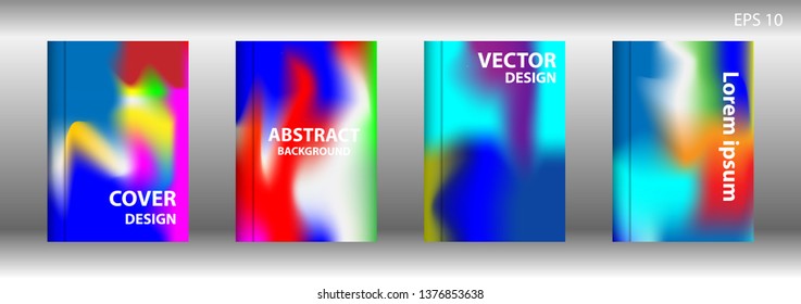 Gradient mesh abstract background. Blurred bright colors mesh background. Trendy creative vector. Intense blank Holographic spectrum gradient for cover - Vector 