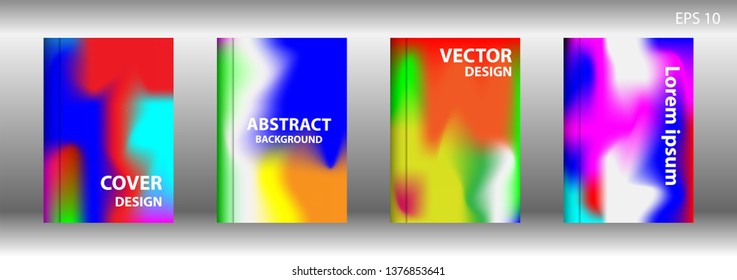 Gradient mesh abstract background. Blurred bright colors mesh background. Trendy creative vector. Intense blank Holographic spectrum gradient for cover - Vector 