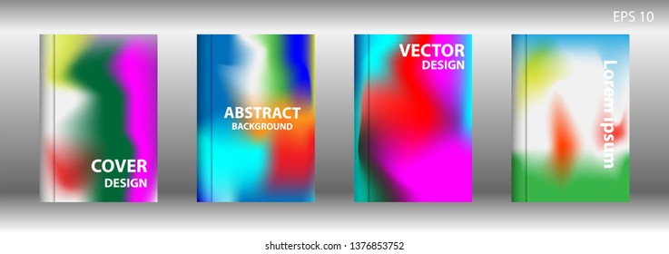 Gradient mesh abstract background. Blurred bright colors mesh background. Trendy creative vector. Intense blank Holographic spectrum gradient for cover - Vector 