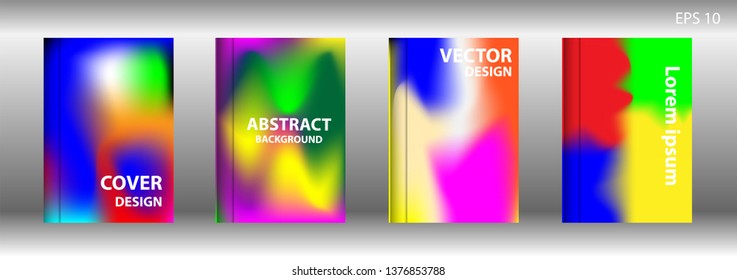 Gradient mesh abstract background. Blurred bright colors mesh background. Trendy creative vector. Intense blank Holographic spectrum gradient for cover - Vector 