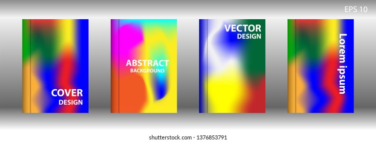 Gradient mesh abstract background. Blurred bright colors mesh background. Trendy creative vector. Intense blank Holographic spectrum gradient for cover - Vector 