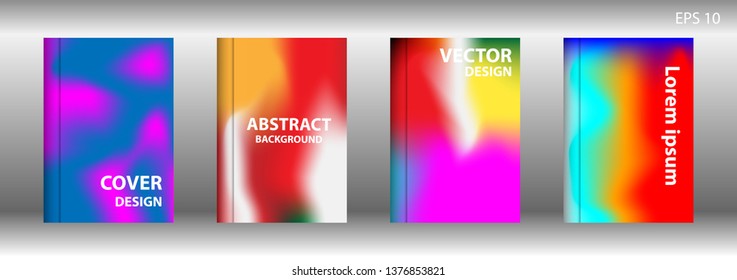 Gradient mesh abstract background. Blurred bright colors mesh background. Trendy creative vector. Intense blank Holographic spectrum gradient for cover - Vector 