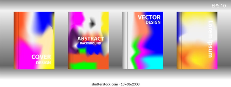 Gradient mesh abstract background. Blurred bright colors mesh background. Trendy creative vector. Intense blank Holographic spectrum gradient for cover - Vector 