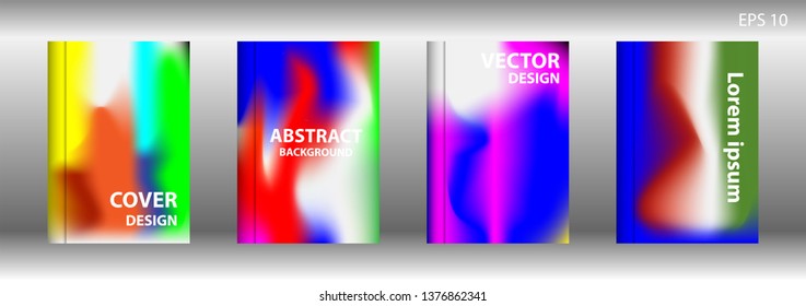 Gradient mesh abstract background. Blurred bright colors mesh background. Trendy creative vector. Intense blank Holographic spectrum gradient for cover - Vector 