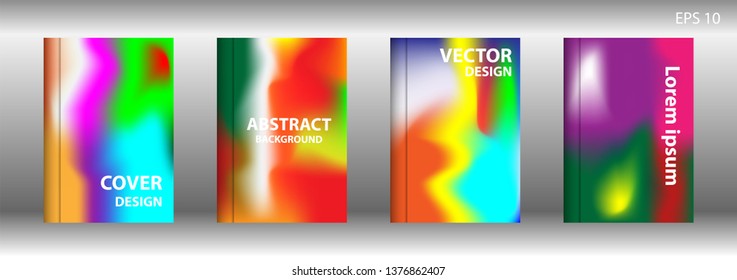 Gradient mesh abstract background. Blurred bright colors mesh background. Trendy creative vector. Intense blank Holographic spectrum gradient for cover - Vector 