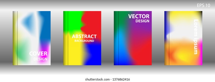 Gradient mesh abstract background. Blurred bright colors mesh background. Trendy creative vector. Intense blank Holographic spectrum gradient for cover - Vector 
