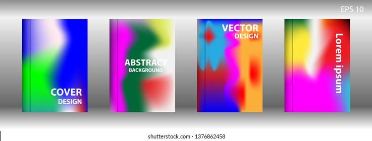 Gradient mesh abstract background. Blurred bright colors mesh background. Trendy creative vector. Intense blank Holographic spectrum gradient for cover - Vector 