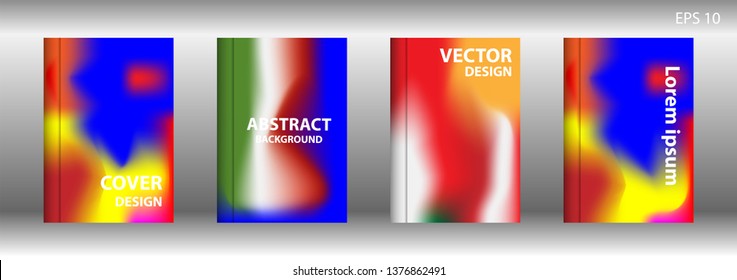 Gradient mesh abstract background. Blurred bright colors mesh background. Trendy creative vector. Intense blank Holographic spectrum gradient for cover - Vector 