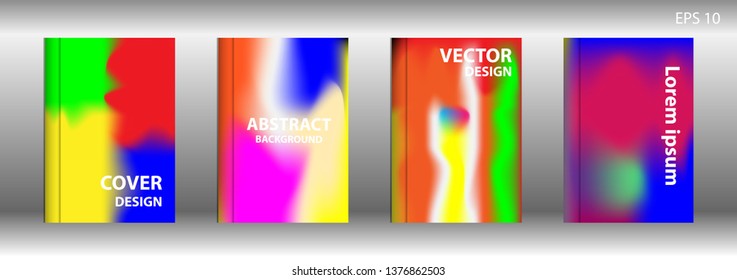 Gradient mesh abstract background. Blurred bright colors mesh background. Trendy creative vector. Intense blank Holographic spectrum gradient for cover - Vector 