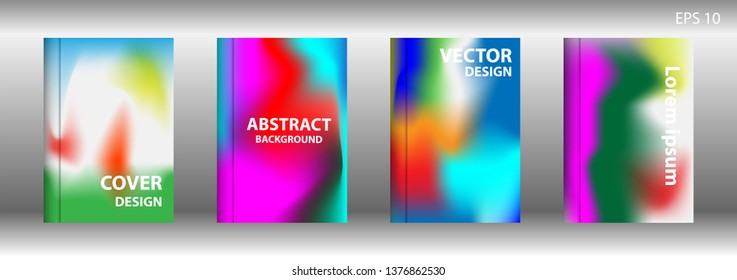 Gradient mesh abstract background. Blurred bright colors mesh background. Trendy creative vector. Intense blank Holographic spectrum gradient for cover - Vector 