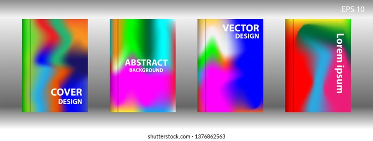 Gradient mesh abstract background. Blurred bright colors mesh background. Trendy creative vector. Intense blank Holographic spectrum gradient for cover - Vector 