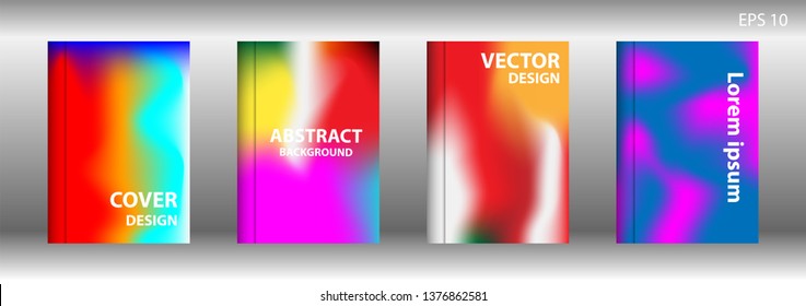 Gradient mesh abstract background. Blurred bright colors mesh background. Trendy creative vector. Intense blank Holographic spectrum gradient for cover - Vector 