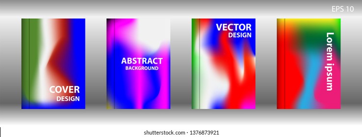 Gradient mesh abstract background. Blurred bright colors mesh background. Trendy creative vector. Intense blank Holographic spectrum gradient for cover - Vector 