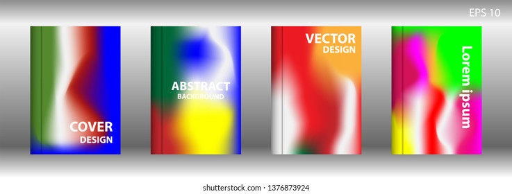 Gradient mesh abstract background. Blurred bright colors mesh background. Trendy creative vector. Intense blank Holographic spectrum gradient for cover - Vector 