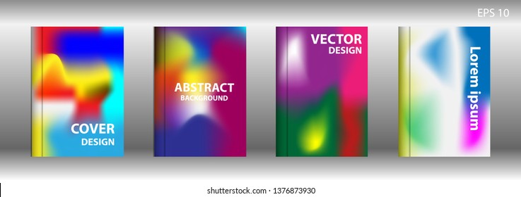 Gradient mesh abstract background. Blurred bright colors mesh background. Trendy creative vector. Intense blank Holographic spectrum gradient for cover - Vector 