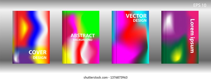 Gradient mesh abstract background. Blurred bright colors mesh background. Trendy creative vector. Intense blank Holographic spectrum gradient for cover - Vector 
