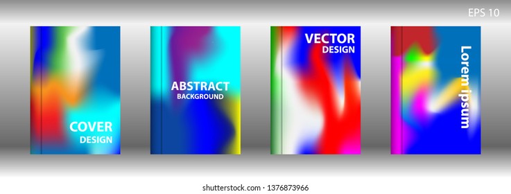 Gradient mesh abstract background. Blurred bright colors mesh background. Trendy creative vector. Intense blank Holographic spectrum gradient for cover - Vector 
