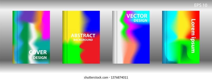 Gradient mesh abstract background. Blurred bright colors mesh background. Trendy creative vector. Intense blank Holographic spectrum gradient for cover - Vector 